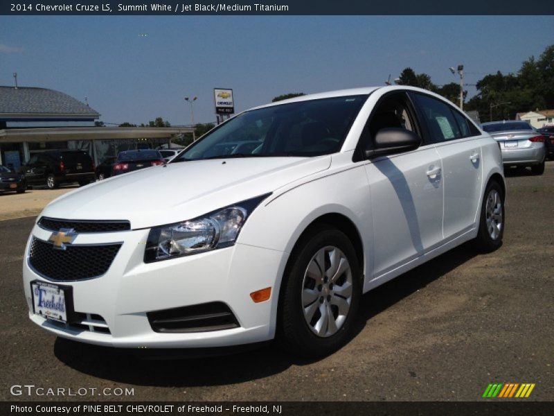 Summit White / Jet Black/Medium Titanium 2014 Chevrolet Cruze LS