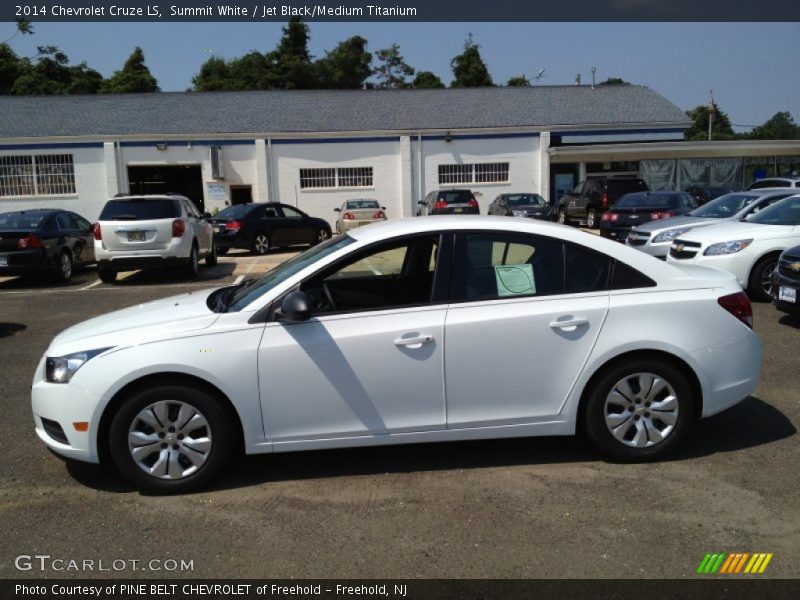 Summit White / Jet Black/Medium Titanium 2014 Chevrolet Cruze LS