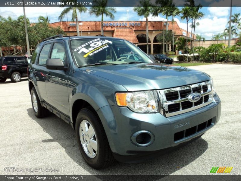 Steel Blue Metallic / Stone 2011 Ford Escape XLS