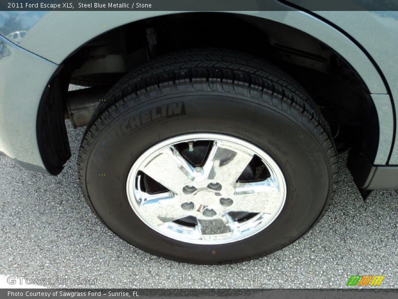 Steel Blue Metallic / Stone 2011 Ford Escape XLS