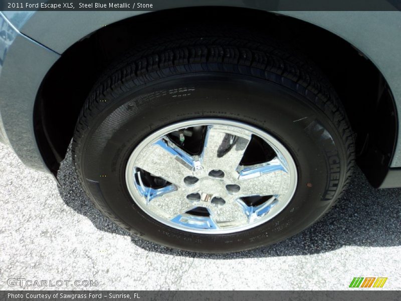 Steel Blue Metallic / Stone 2011 Ford Escape XLS