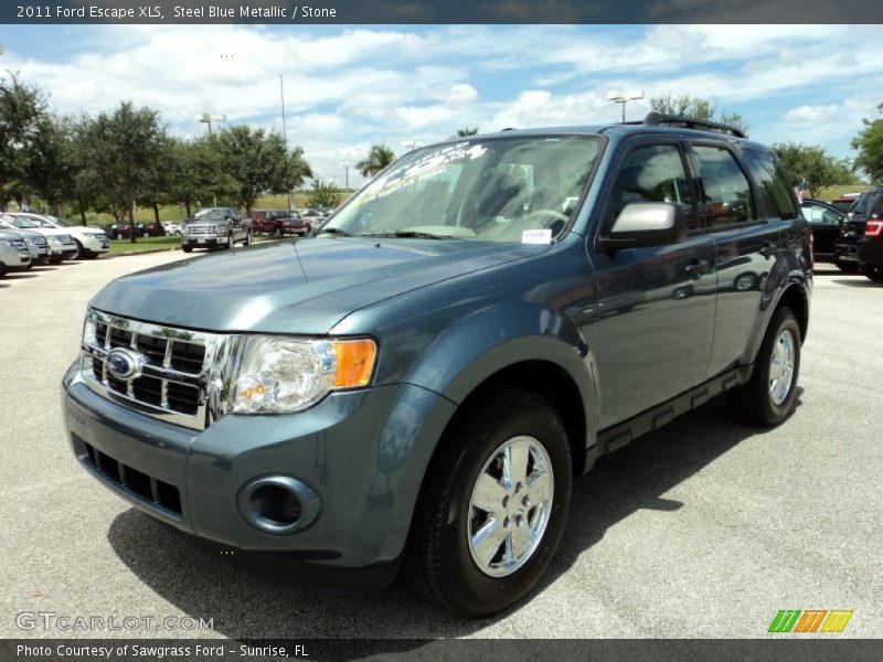 Steel Blue Metallic / Stone 2011 Ford Escape XLS