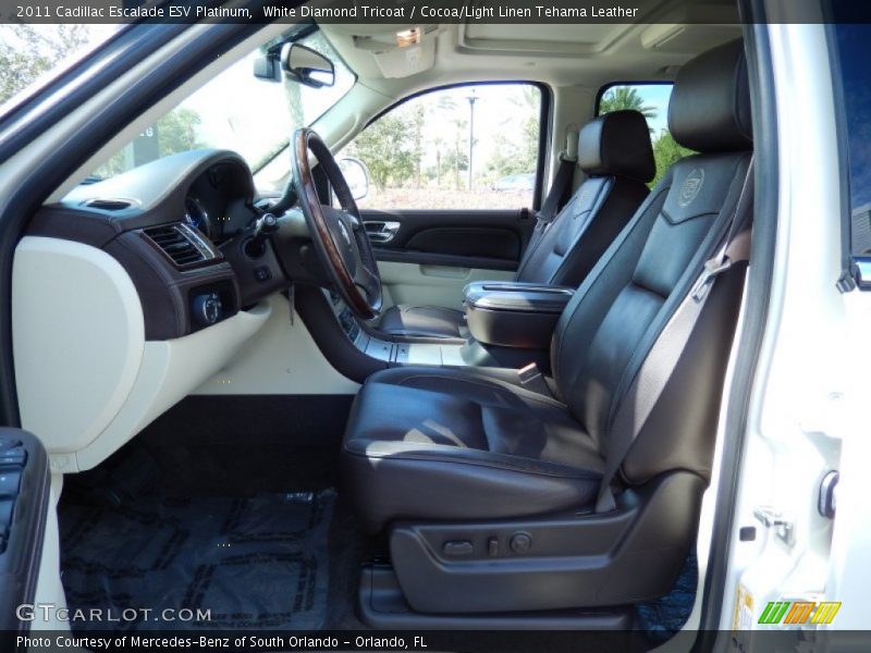  2011 Escalade ESV Platinum Cocoa/Light Linen Tehama Leather Interior