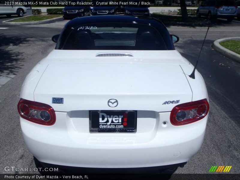 Crystal White Pearl Mica / Black 2013 Mazda MX-5 Miata Club Hard Top Roadster