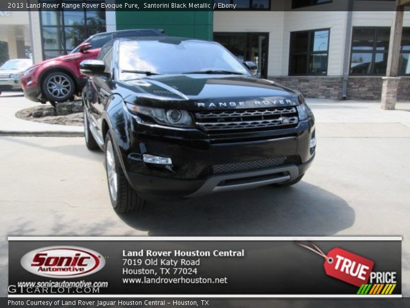 Santorini Black Metallic / Ebony 2013 Land Rover Range Rover Evoque Pure