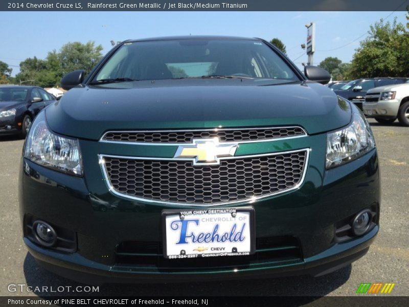 Rainforest Green Metallic / Jet Black/Medium Titanium 2014 Chevrolet Cruze LS