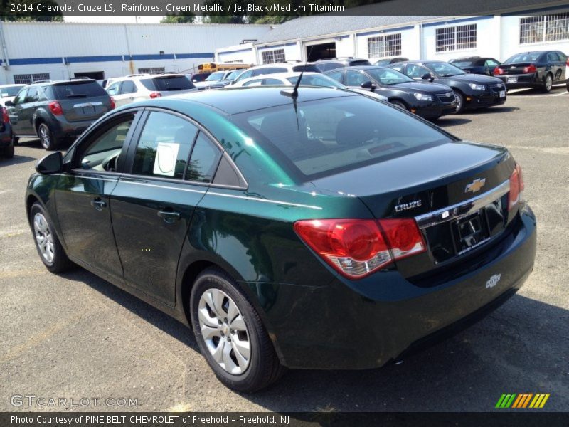 Rainforest Green Metallic / Jet Black/Medium Titanium 2014 Chevrolet Cruze LS