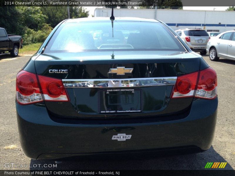 Rainforest Green Metallic / Jet Black/Medium Titanium 2014 Chevrolet Cruze LS