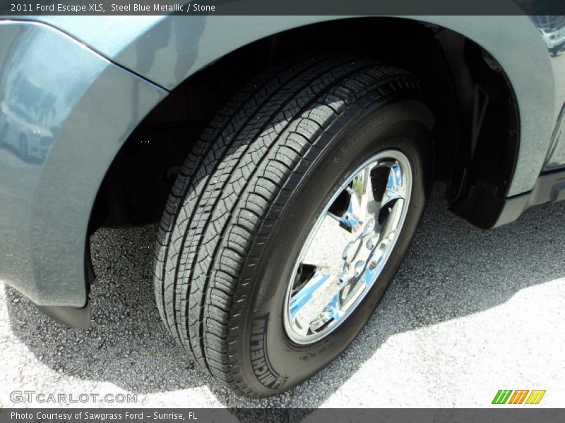 Steel Blue Metallic / Stone 2011 Ford Escape XLS