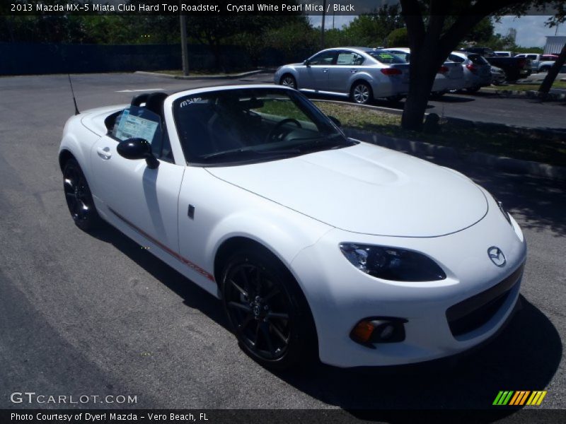 Crystal White Pearl Mica / Black 2013 Mazda MX-5 Miata Club Hard Top Roadster