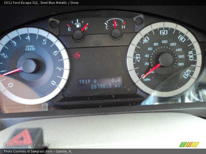 Steel Blue Metallic / Stone 2011 Ford Escape XLS