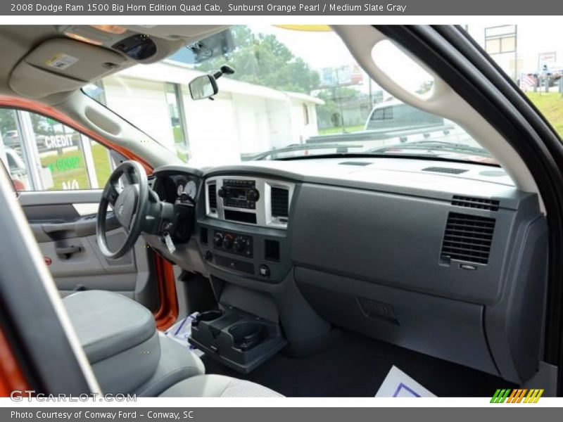 Sunburst Orange Pearl / Medium Slate Gray 2008 Dodge Ram 1500 Big Horn Edition Quad Cab
