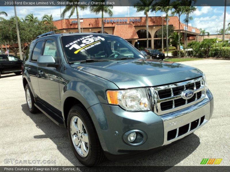 Steel Blue Metallic / Charcoal Black 2010 Ford Escape Limited V6