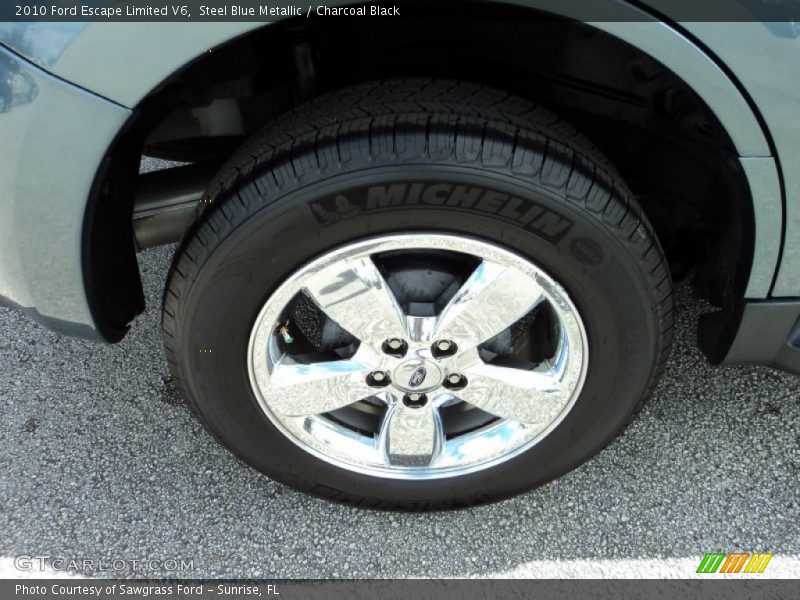 Steel Blue Metallic / Charcoal Black 2010 Ford Escape Limited V6