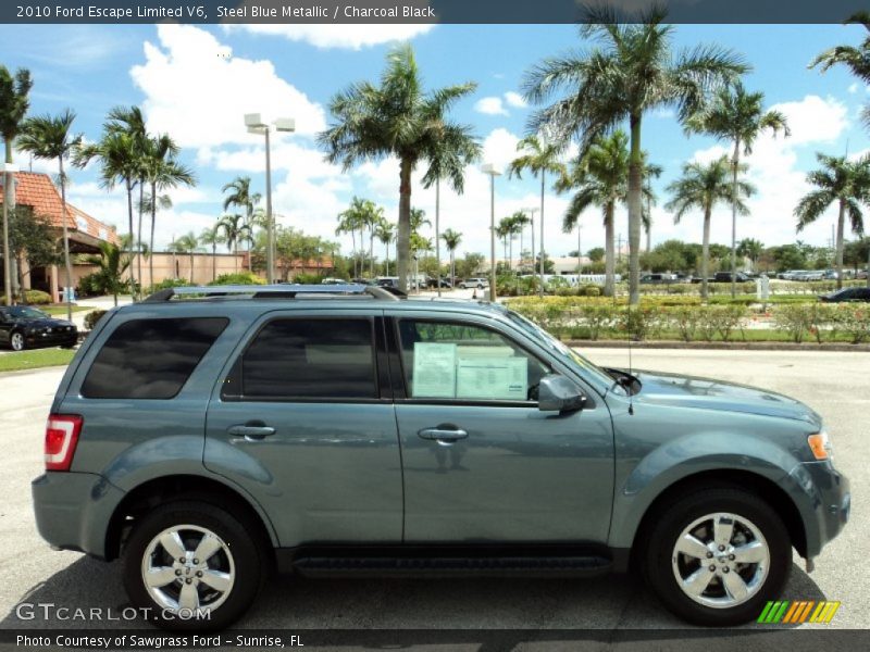 Steel Blue Metallic / Charcoal Black 2010 Ford Escape Limited V6