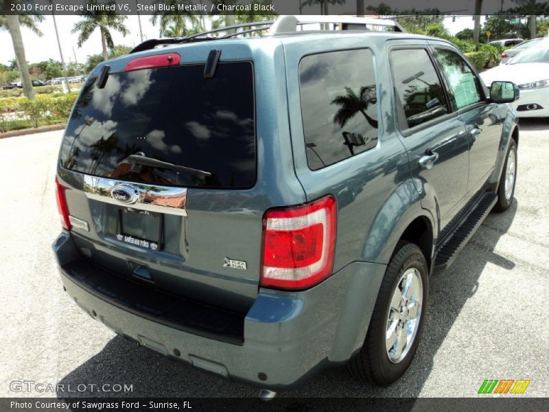 Steel Blue Metallic / Charcoal Black 2010 Ford Escape Limited V6