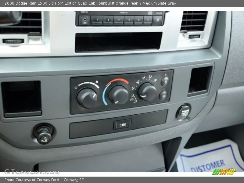 Sunburst Orange Pearl / Medium Slate Gray 2008 Dodge Ram 1500 Big Horn Edition Quad Cab