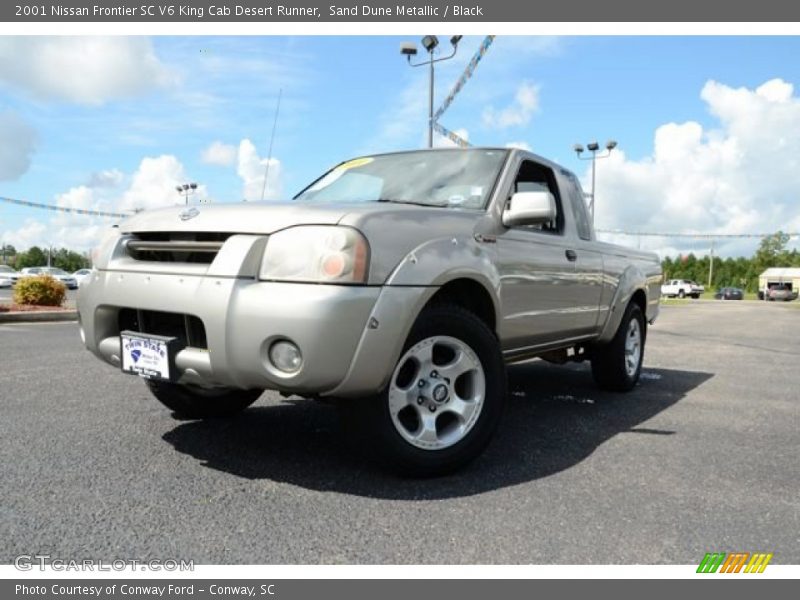 Sand Dune Metallic / Black 2001 Nissan Frontier SC V6 King Cab Desert Runner