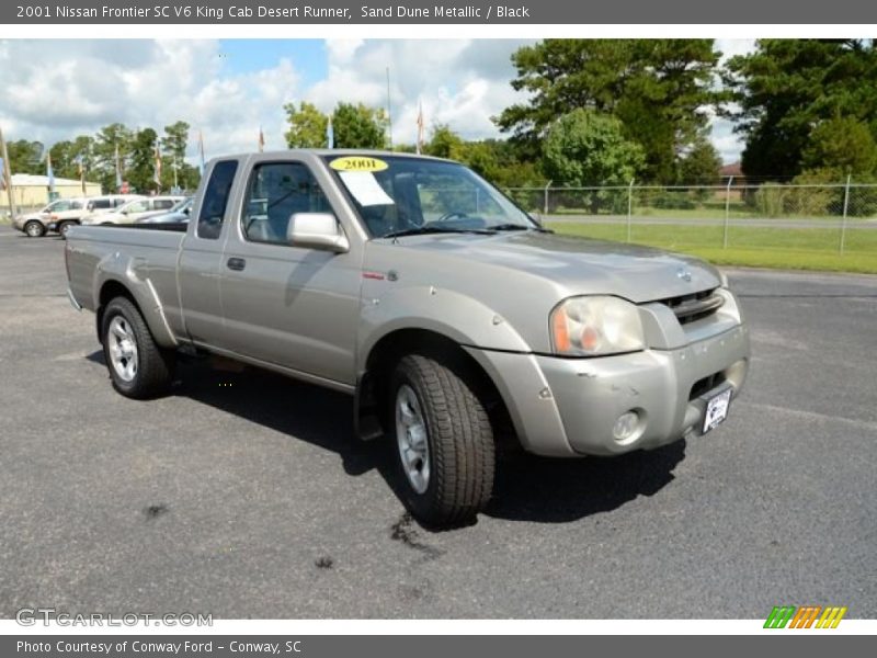 Sand Dune Metallic / Black 2001 Nissan Frontier SC V6 King Cab Desert Runner