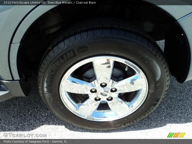 Steel Blue Metallic / Charcoal Black 2010 Ford Escape Limited V6