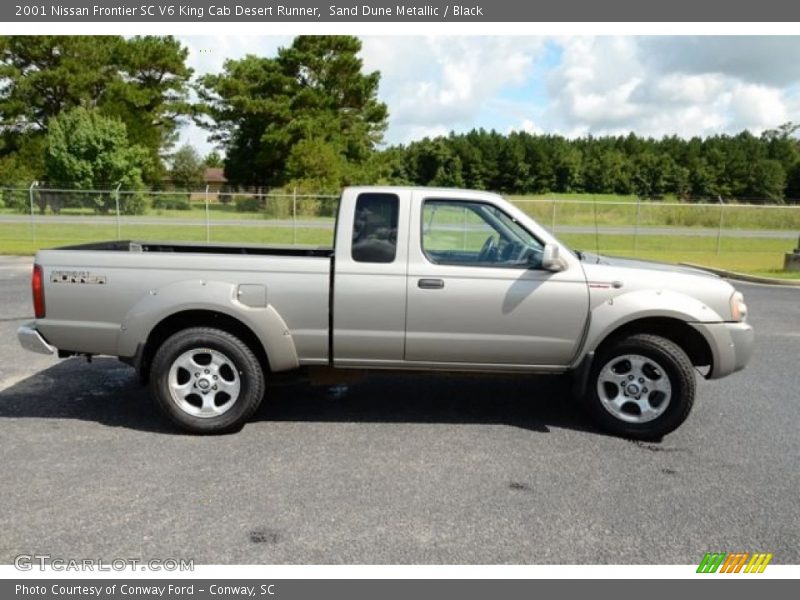 Sand Dune Metallic / Black 2001 Nissan Frontier SC V6 King Cab Desert Runner