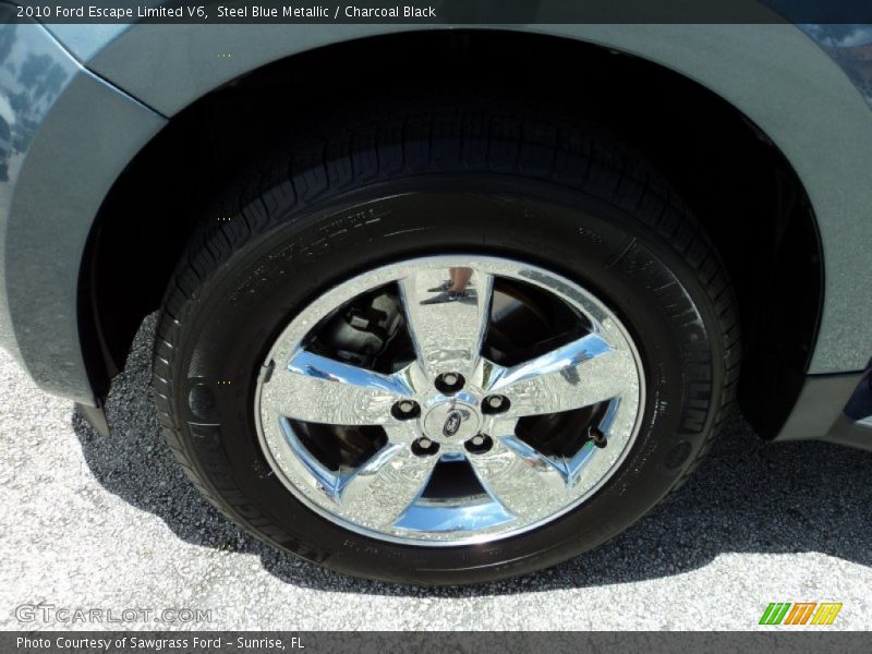 Steel Blue Metallic / Charcoal Black 2010 Ford Escape Limited V6