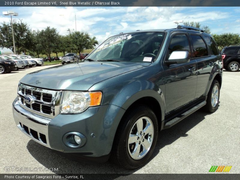 Steel Blue Metallic / Charcoal Black 2010 Ford Escape Limited V6