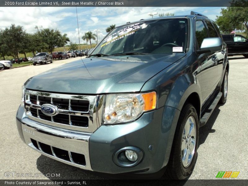 Steel Blue Metallic / Charcoal Black 2010 Ford Escape Limited V6