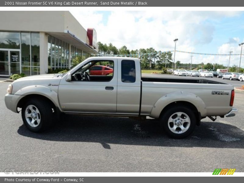Sand Dune Metallic / Black 2001 Nissan Frontier SC V6 King Cab Desert Runner