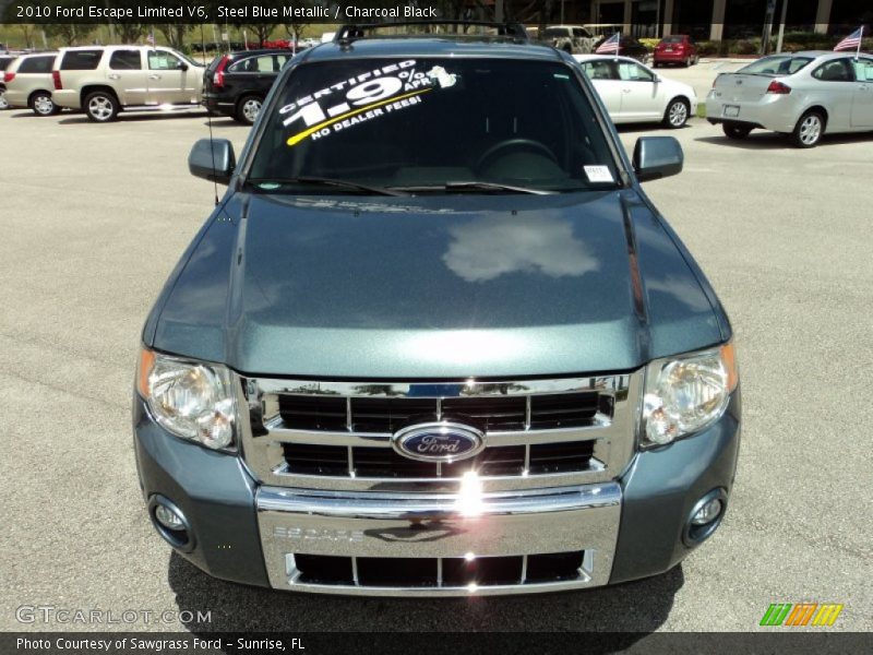 Steel Blue Metallic / Charcoal Black 2010 Ford Escape Limited V6