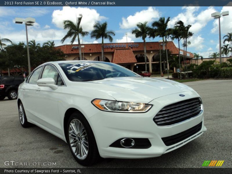 Oxford White / Charcoal Black 2013 Ford Fusion SE 2.0 EcoBoost