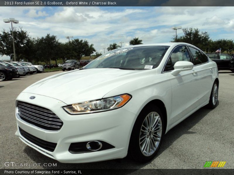Oxford White / Charcoal Black 2013 Ford Fusion SE 2.0 EcoBoost
