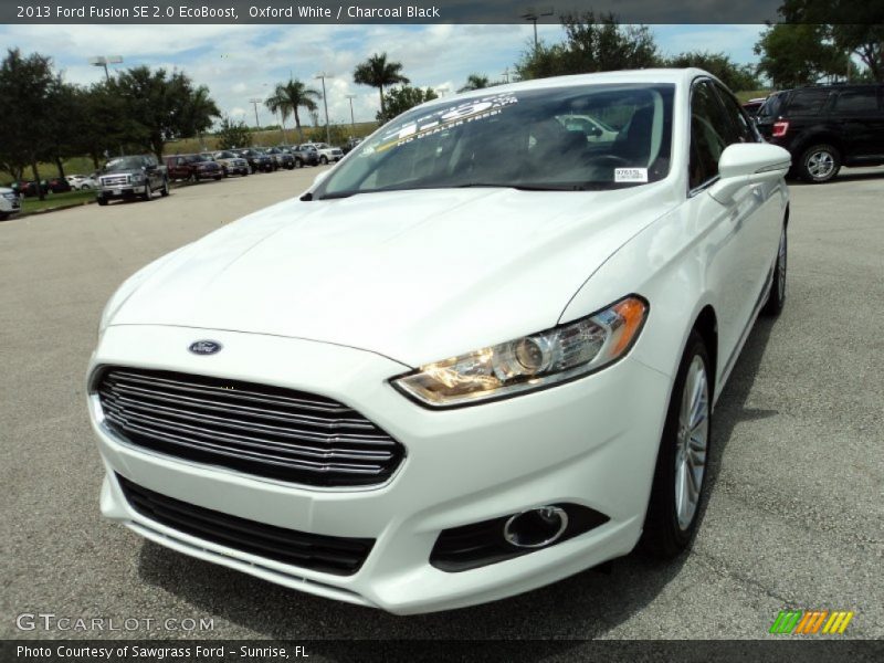 Oxford White / Charcoal Black 2013 Ford Fusion SE 2.0 EcoBoost