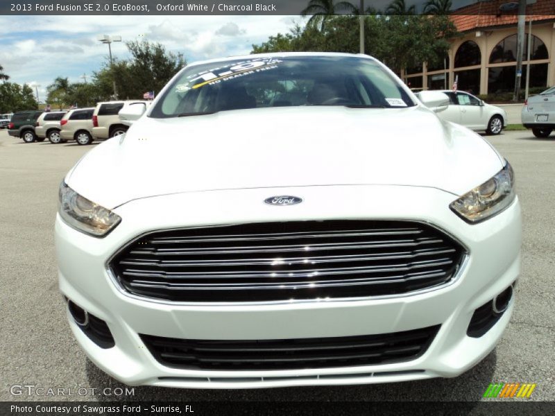 Oxford White / Charcoal Black 2013 Ford Fusion SE 2.0 EcoBoost