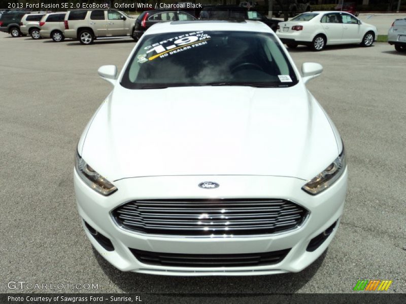 Oxford White / Charcoal Black 2013 Ford Fusion SE 2.0 EcoBoost