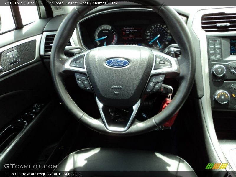 Oxford White / Charcoal Black 2013 Ford Fusion SE 2.0 EcoBoost