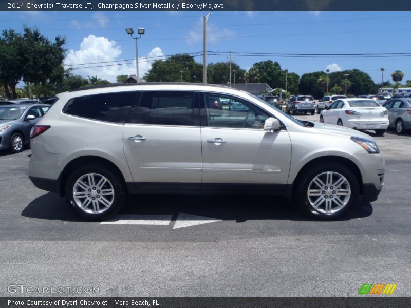 Champagne Silver Metallic / Ebony/Mojave 2014 Chevrolet Traverse LT