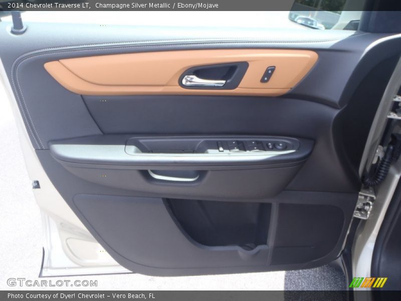 Champagne Silver Metallic / Ebony/Mojave 2014 Chevrolet Traverse LT