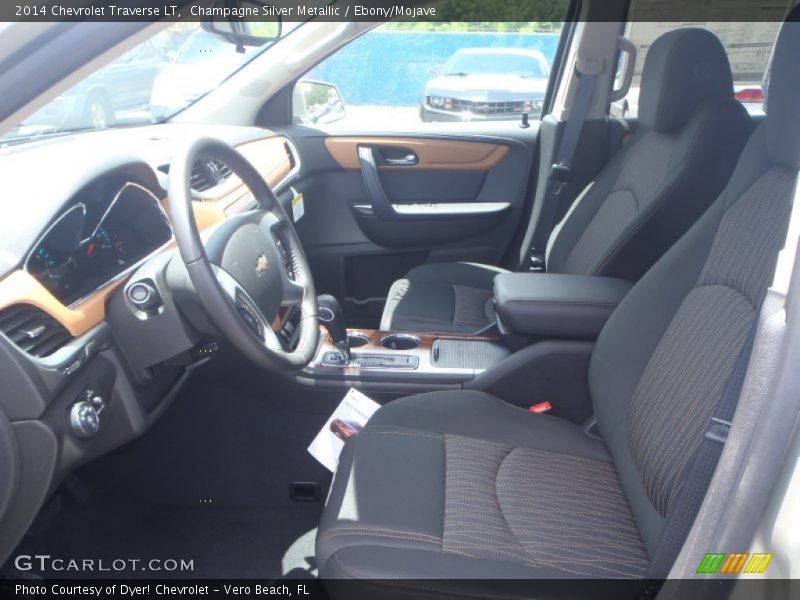 Champagne Silver Metallic / Ebony/Mojave 2014 Chevrolet Traverse LT