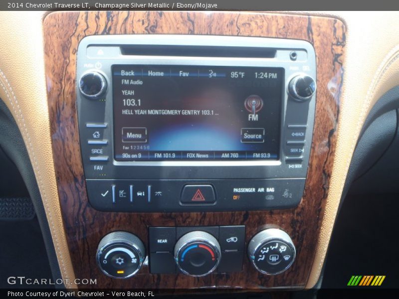 Champagne Silver Metallic / Ebony/Mojave 2014 Chevrolet Traverse LT
