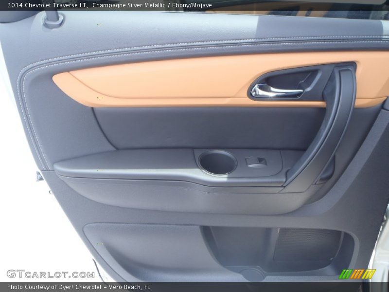 Champagne Silver Metallic / Ebony/Mojave 2014 Chevrolet Traverse LT