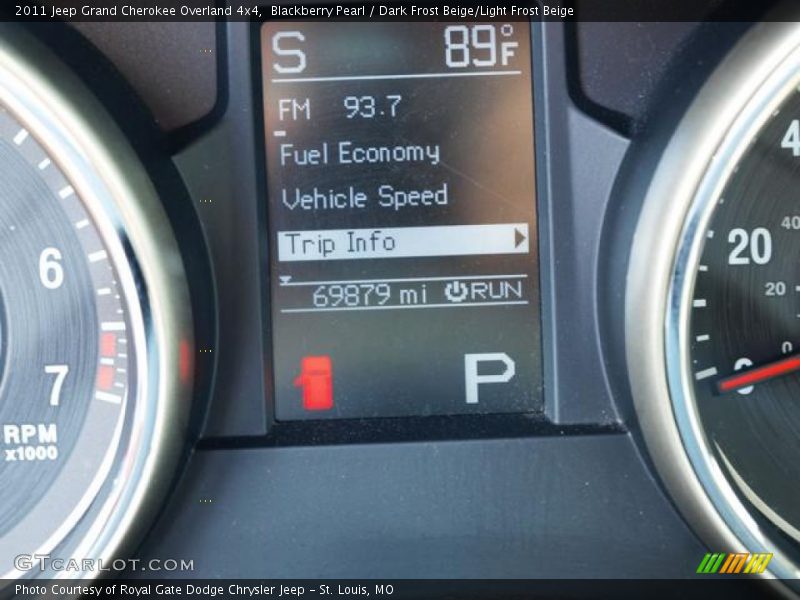 Blackberry Pearl / Dark Frost Beige/Light Frost Beige 2011 Jeep Grand Cherokee Overland 4x4