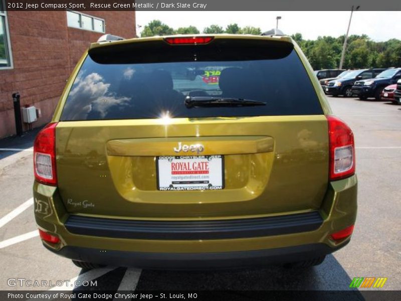 Rescue Green Metallic / Dark Slate Gray 2012 Jeep Compass Sport