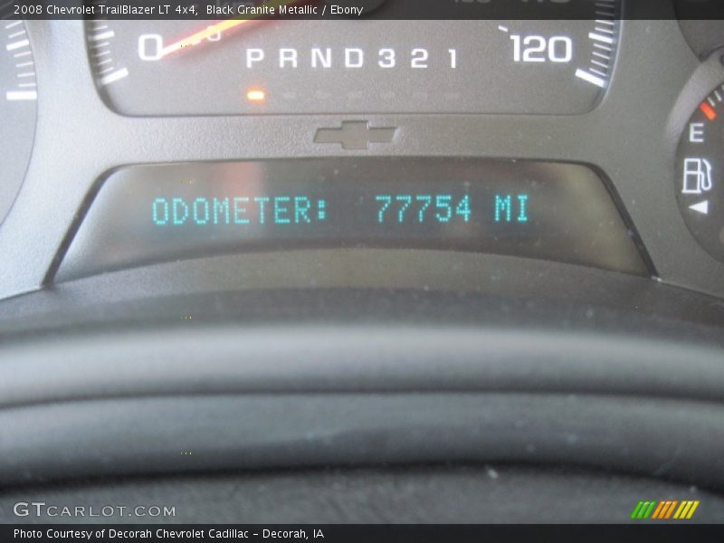 Black Granite Metallic / Ebony 2008 Chevrolet TrailBlazer LT 4x4