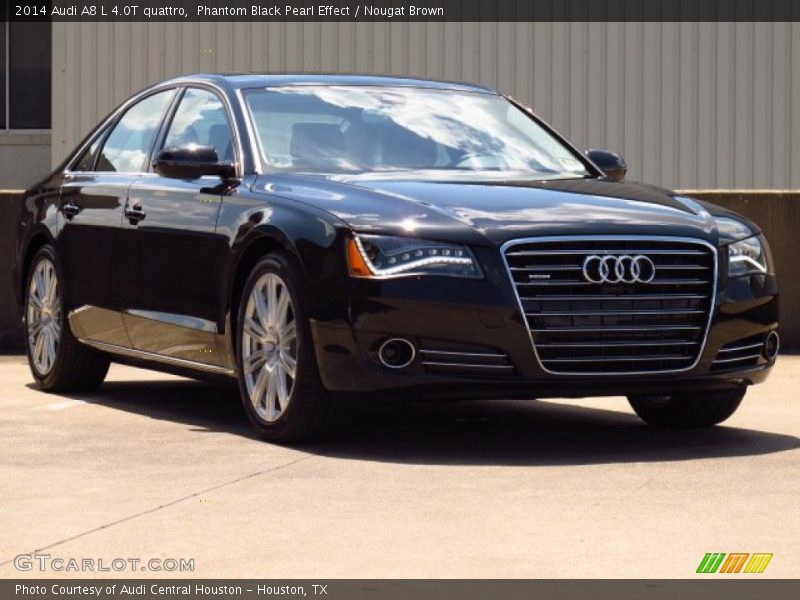 Phantom Black Pearl Effect / Nougat Brown 2014 Audi A8 L 4.0T quattro