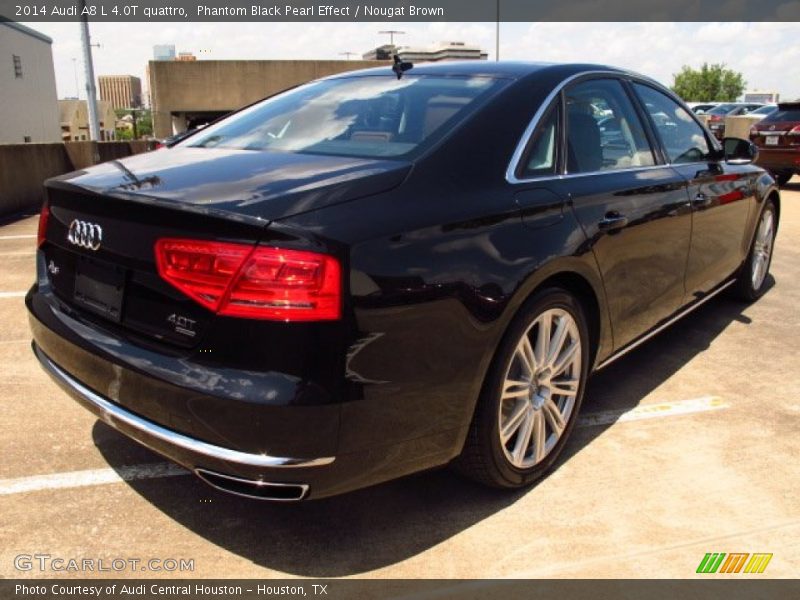 Phantom Black Pearl Effect / Nougat Brown 2014 Audi A8 L 4.0T quattro