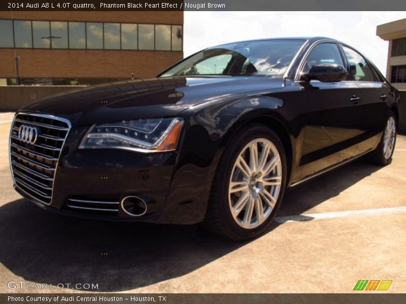 Phantom Black Pearl Effect / Nougat Brown 2014 Audi A8 L 4.0T quattro