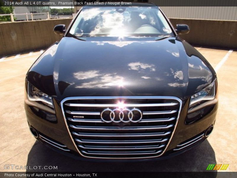 Phantom Black Pearl Effect / Nougat Brown 2014 Audi A8 L 4.0T quattro