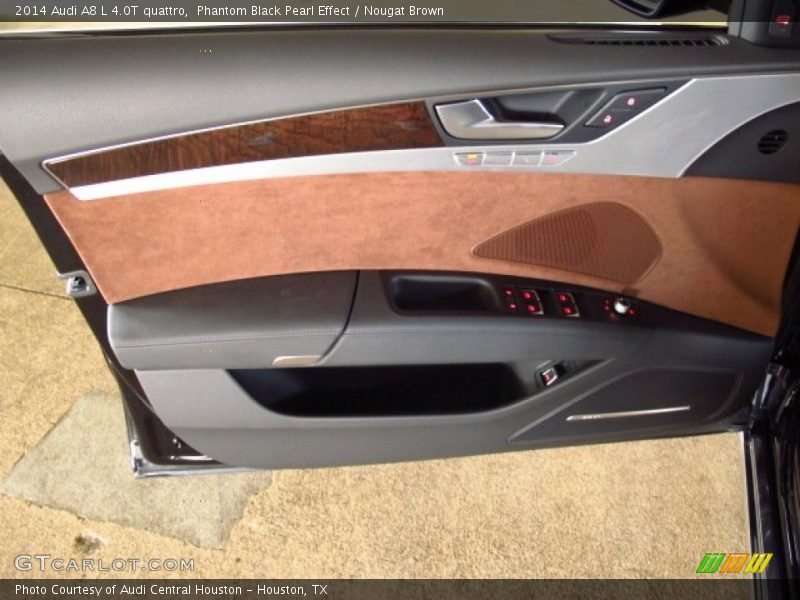 Phantom Black Pearl Effect / Nougat Brown 2014 Audi A8 L 4.0T quattro