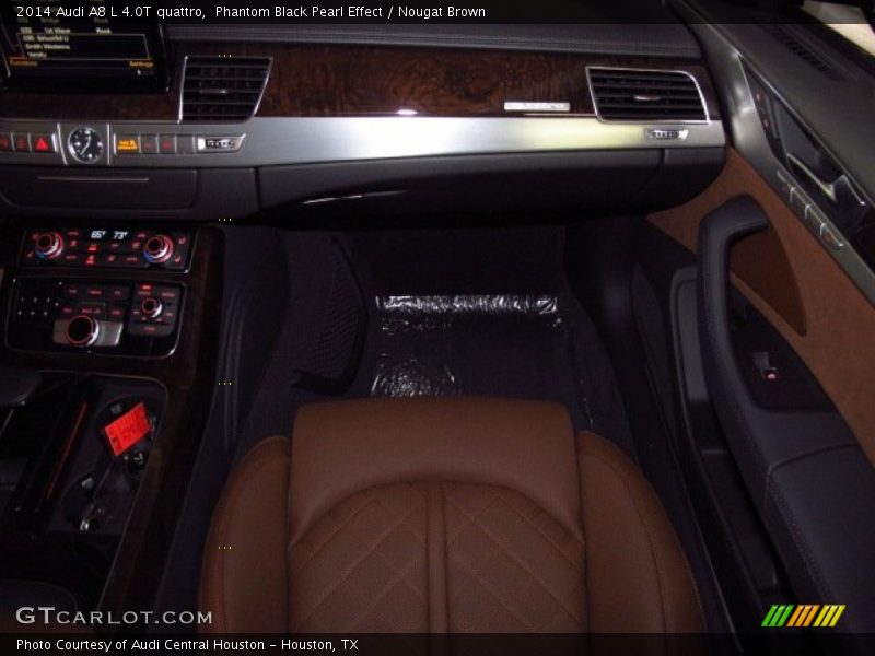 Phantom Black Pearl Effect / Nougat Brown 2014 Audi A8 L 4.0T quattro
